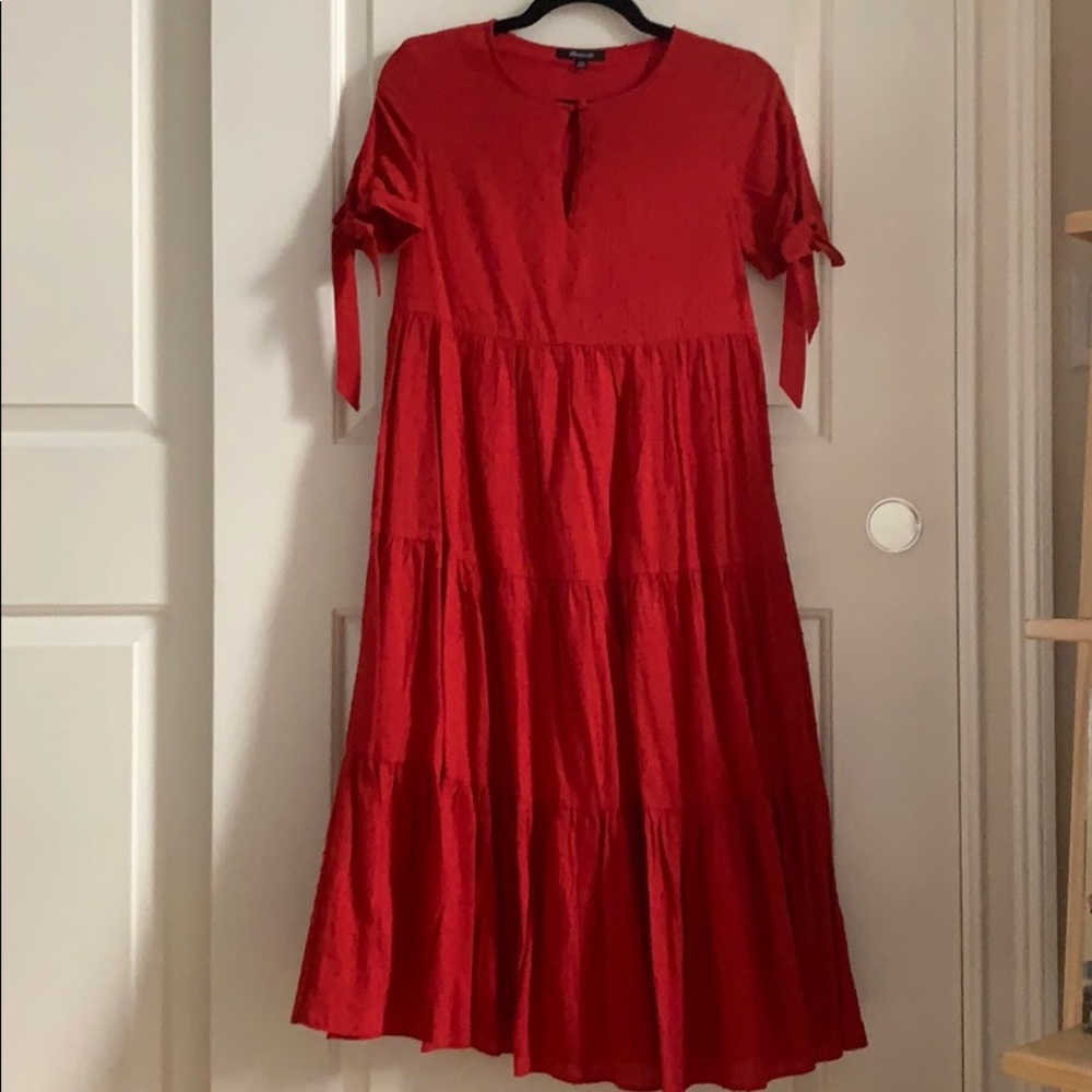 Madewell maxi dress in red